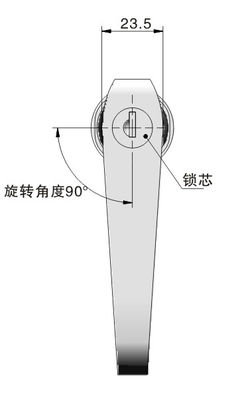 Keyless 304 Stainless Steel Handle Lock Powder Coated ISO Certificate