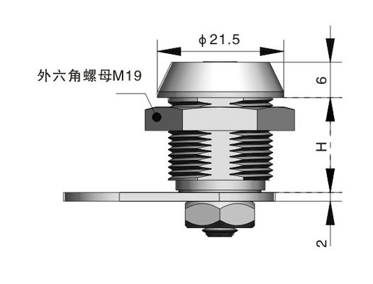 Cylinder RV Door Lock Pin Tubular Cam Zinc Alloy Drawer Lock