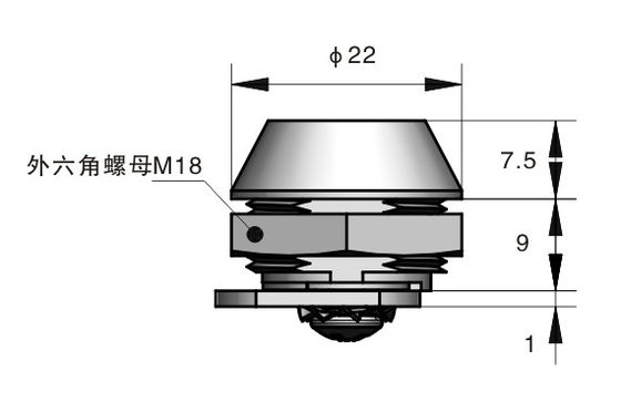 Height 9mm Cabinet Box Lock Cylinder Cam Zinc Alloy Drawer Lock