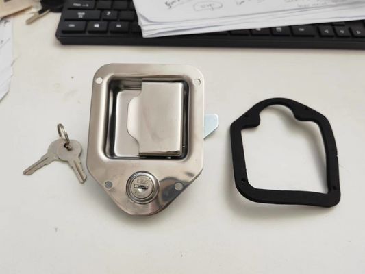 RV Trailer Truck Paddle Slam Latch Key Flush Stainless Steel Handle Lock
